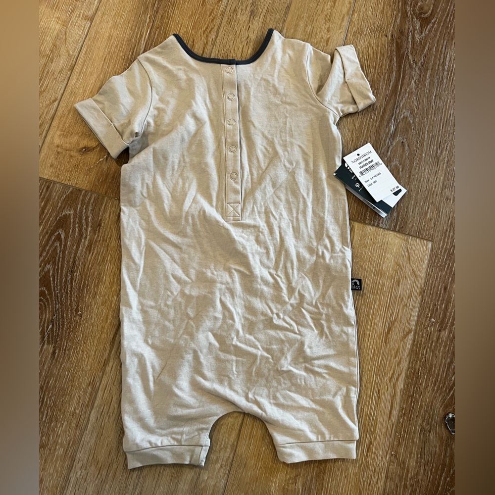 3/4 Rags Essential Feather Grey Shorts Romper